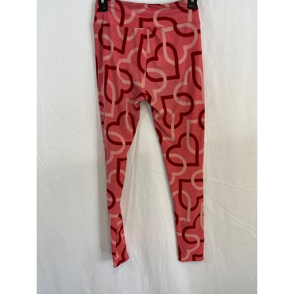 LULA ROE leggings stretch pants pink small rise 10" waist 24" inseam 25.5" READ - Picture 6 of 6